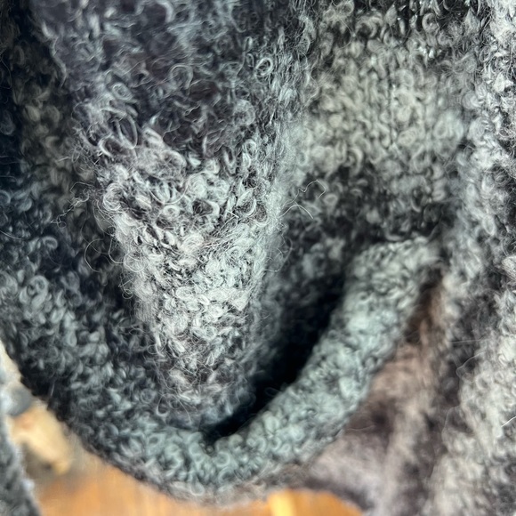 FRENCH CONNECTION alpaca blend boucle cozy hooded cardigan with pockets - Picture 8 of 9